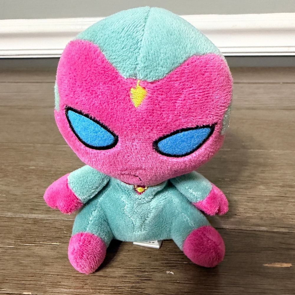 Marvel Vision Avengers Plush‎ Stuffed Toy Teal Magenta 5 Inch Superhero Figure